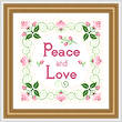 cross stitch pattern Peace, Love and Lace
