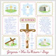 cross stitch pattern Joyous He Is Risen Day