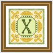 cross stitch pattern Classic Monogram - X