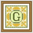 cross stitch pattern Classic Monogram - G