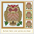 cross stitch pattern Mosaic Owl - Love   (dark 'grout')