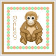 cross stitch pattern Baby Monkey