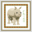 cross stitch pattern Baby Rhino
