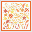 cross stitch pattern Falling Leaves Mean Autumn