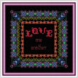 cross stitch pattern LOVE One Another - Rainbow
