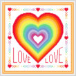 cross stitch pattern Rainbow of Love