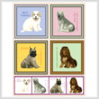 cross stitch pattern Set of Giant Breed Puppy Images - 2