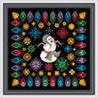 cross stitch pattern Party Time Snowman