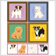 cross stitch pattern Set of 4 Small Breed Puppy Images 2