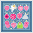 cross stitch pattern Holiday Lights - Valentine's Day