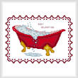 cross stitch pattern BathTub Collection Ruby Relaxation
