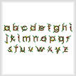 cross stitch pattern Pixies Initials - Lower Case Alphabet