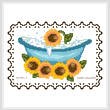 cross stitch pattern BathTub Collection Simply Sunflowers