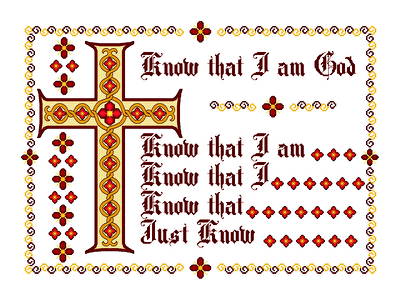 cross stitch pattern Byzantine Cross