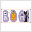 cross stitch pattern Halloween Boo