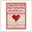 cross stitch pattern Heart of the Home Sampler