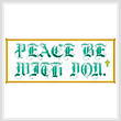cross stitch pattern Peace be with you