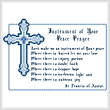 cross stitch pattern Peace Prayer