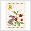 cross stitch pattern Berry Patch Bunny Towel