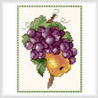 cross stitch pattern Pear and Grapes Towel