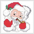 cross stitch pattern Santa Christmas Ornament