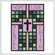 cross stitch pattern Stained Glass Ornament