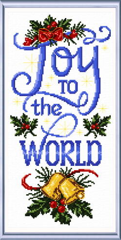 cross stitch pattern Joy to the World