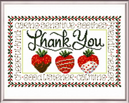 cross stitch pattern Let's Give a Kind Thank You