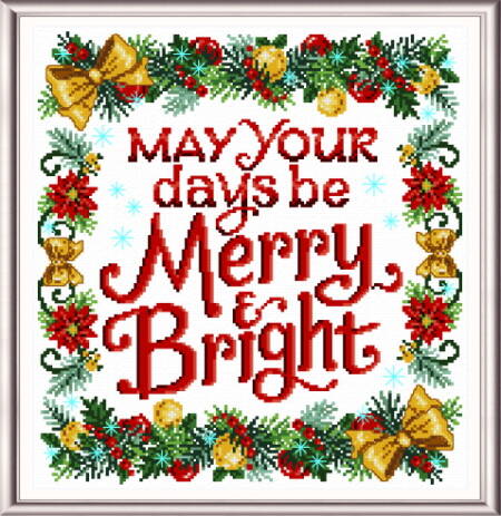 cross stitch pattern May Your Days be Merry