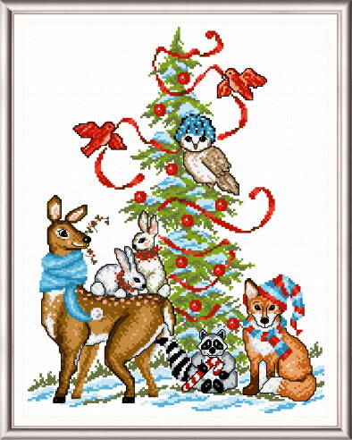 cross stitch pattern Woodland Animals Holidays