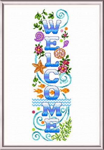 cross stitch pattern Summer Welcome