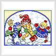 cross stitch pattern 3 Cheery Snowmen