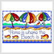 cross stitch pattern Home is where the Beach is