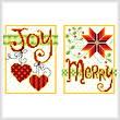 cross stitch pattern Joy Merry