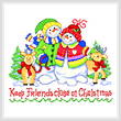 cross stitch pattern Keep Friends Close at Christmas