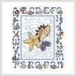 cross stitch pattern Seashell Alphabet