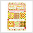 cross stitch pattern Give Thanks Quilt Sampler