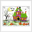 cross stitch pattern Halloween House