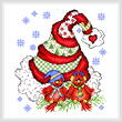 cross stitch pattern Holiday Tweet Hearts