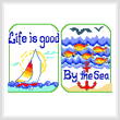 cross stitch pattern Life is Good by the Sea