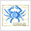 cross stitch pattern Blue Crab