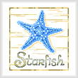 cross stitch pattern Blue Starfish