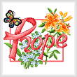 cross stitch pattern Hope - Breast Cancer Awareness
