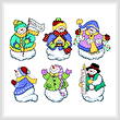 cross stitch pattern Joyous Snowmen