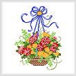 cross stitch pattern Summer Floral Basket
