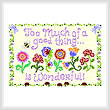 cross stitch pattern Too Much of a Good Thing