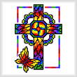 cross stitch pattern Stain Glass Cross 2