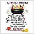 cross stitch pattern Witch's Brew