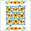 cross stitch pattern Bees and Sunflowers