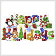 cross stitch pattern Happy Holidays Treats